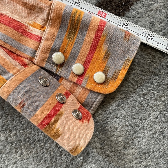 Freemans Sporting Club Ikat Snap Western Shirt Sz M Made in USA - Picture 6 of 8